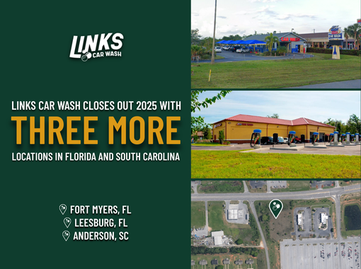 Links Car Wash Closes Out 2025 with Continued Expansion in FL and SC